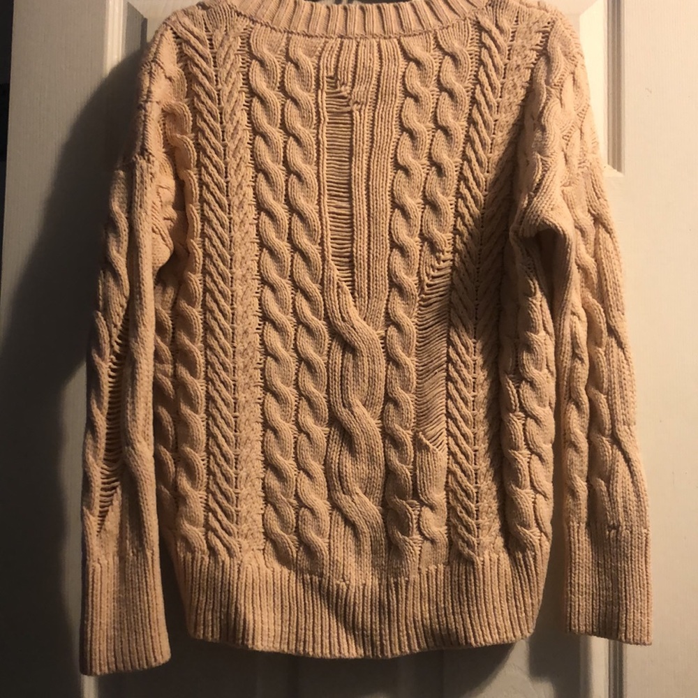 Pink Ripped Sweater - Picture 2 of 5